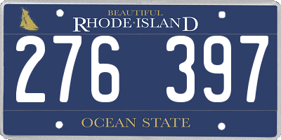 RI license plate 276397