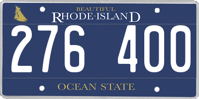 RI license plate 276400