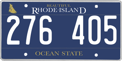RI license plate 276405