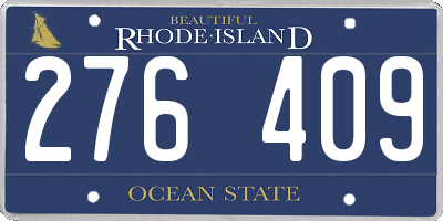 RI license plate 276409