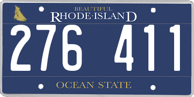 RI license plate 276411