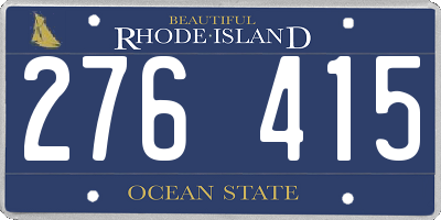 RI license plate 276415