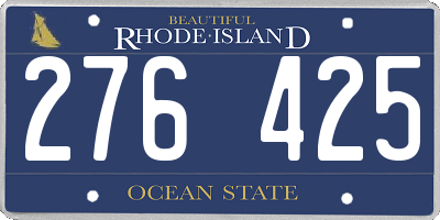 RI license plate 276425