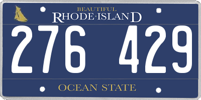 RI license plate 276429