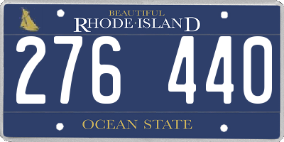 RI license plate 276440