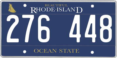 RI license plate 276448
