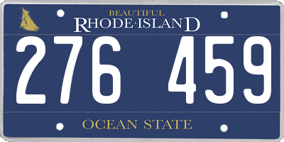 RI license plate 276459