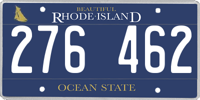 RI license plate 276462