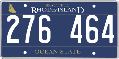 RI license plate 276464