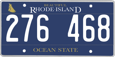 RI license plate 276468