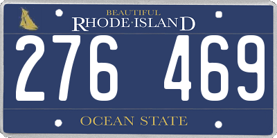 RI license plate 276469