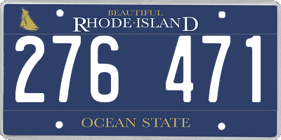 RI license plate 276471