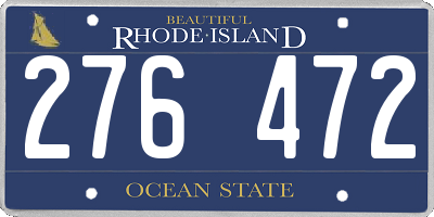 RI license plate 276472