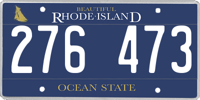 RI license plate 276473