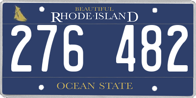 RI license plate 276482