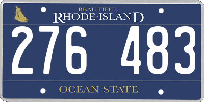 RI license plate 276483