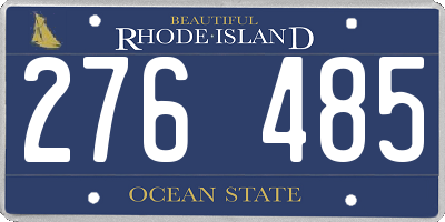 RI license plate 276485