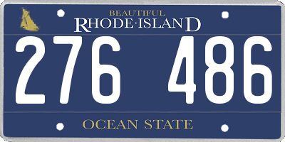 RI license plate 276486
