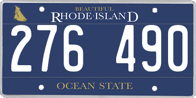 RI license plate 276490