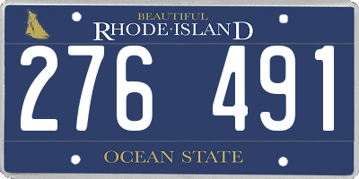 RI license plate 276491