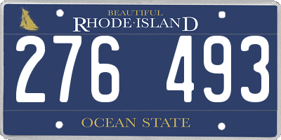 RI license plate 276493