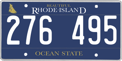 RI license plate 276495