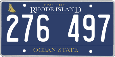 RI license plate 276497