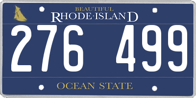 RI license plate 276499