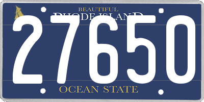 RI license plate 27650
