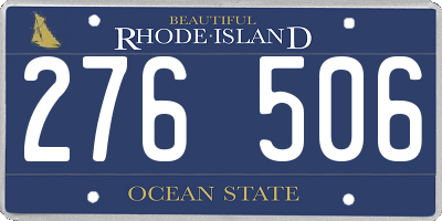 RI license plate 276506