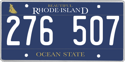 RI license plate 276507