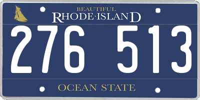 RI license plate 276513