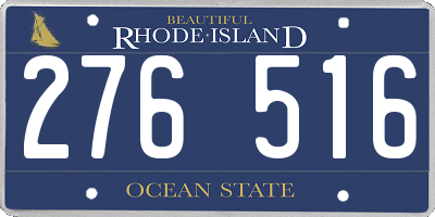 RI license plate 276516