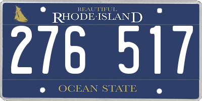 RI license plate 276517