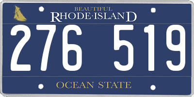 RI license plate 276519