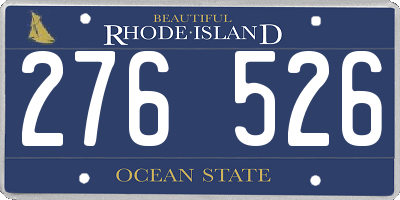 RI license plate 276526