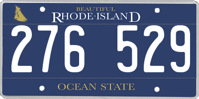 RI license plate 276529