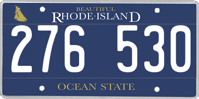 RI license plate 276530