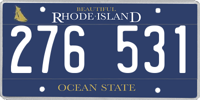 RI license plate 276531