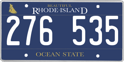RI license plate 276535