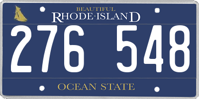 RI license plate 276548