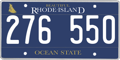 RI license plate 276550