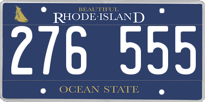 RI license plate 276555
