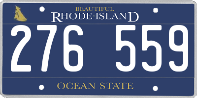 RI license plate 276559