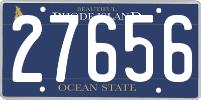 RI license plate 27656