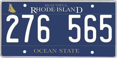 RI license plate 276565