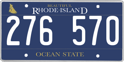 RI license plate 276570