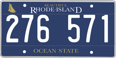 RI license plate 276571
