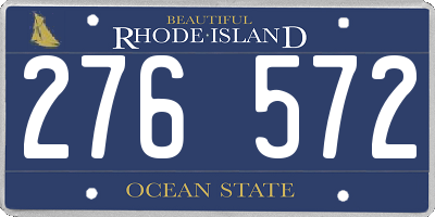 RI license plate 276572