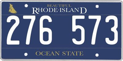 RI license plate 276573